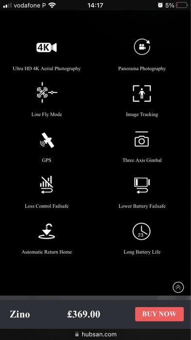 Drone Hubsan zino version 2.0