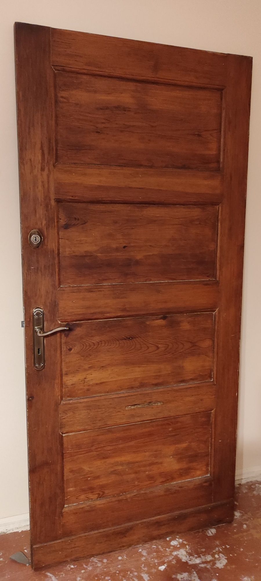 Drzwi zabytkowe,poniemieckie, drewniane z kamienicy