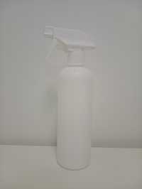 Empty HDPE white spray bottle 500ml