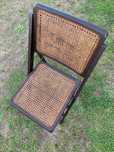 Krzesło składane, rattan, vintage, lata 60
