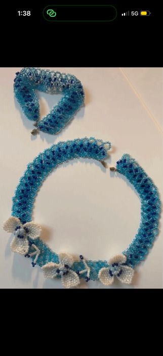 komplet biżuterii z koralików