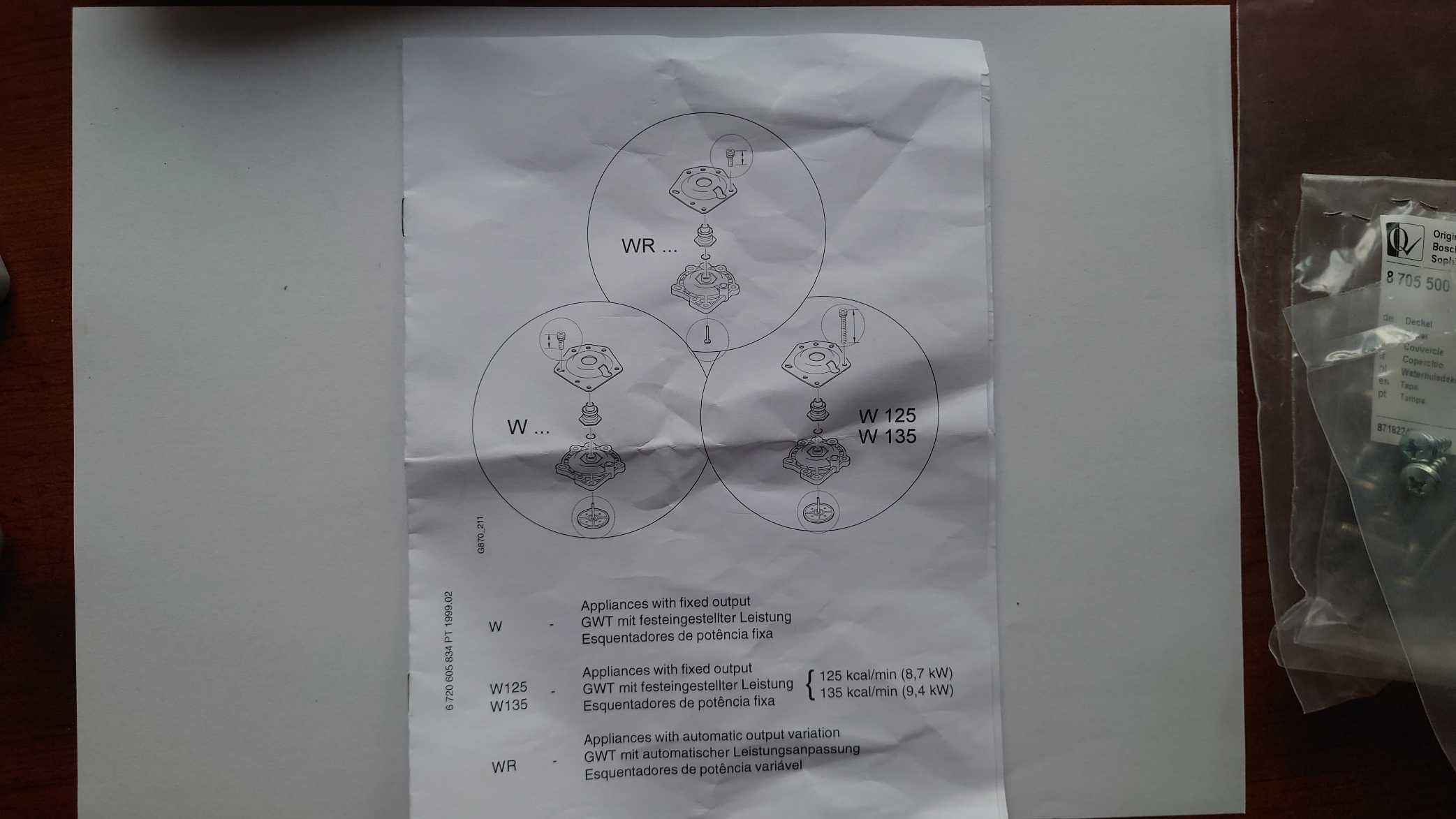 Przerywacz ciągu do Junkers ZW 20 KE