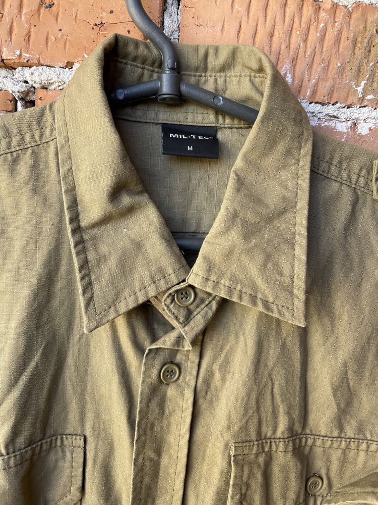 Сорочка тактична Mil-Tec Ripstop Long Sleeve - Coyote Medium M 46-48р!