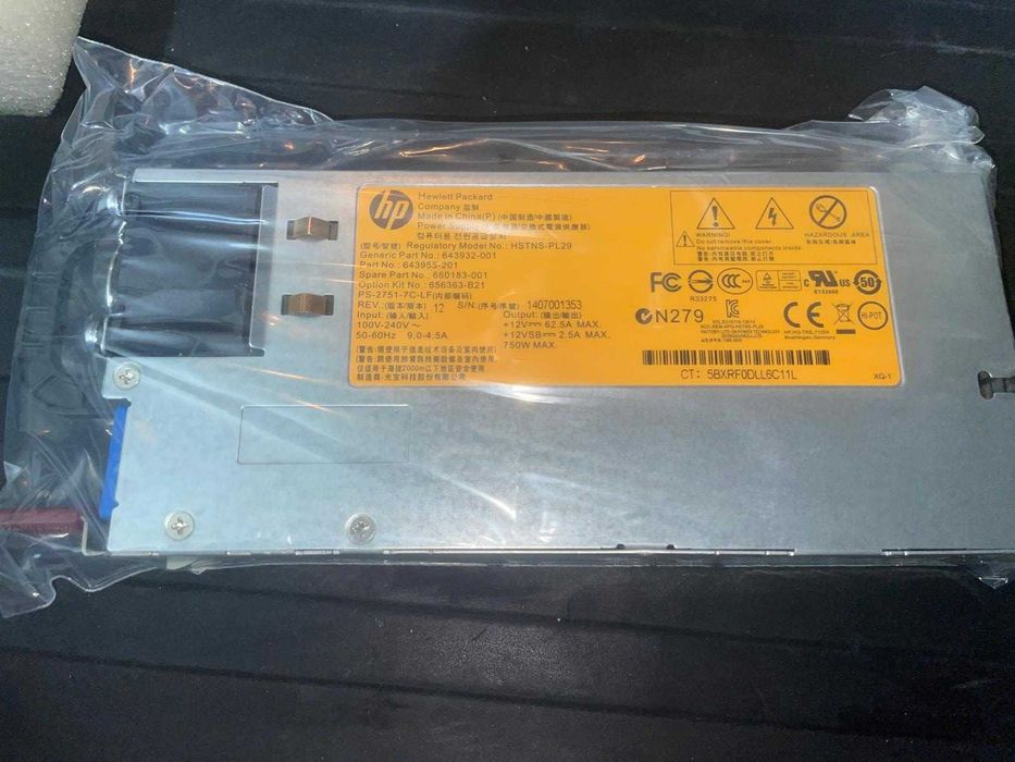 Fonte de Alimentação HP 750 W Gen8