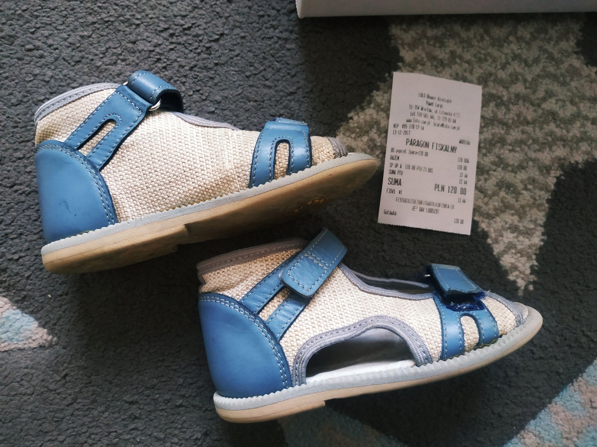 Kapcie sandały postęp BS szary Popiel r. 24,5