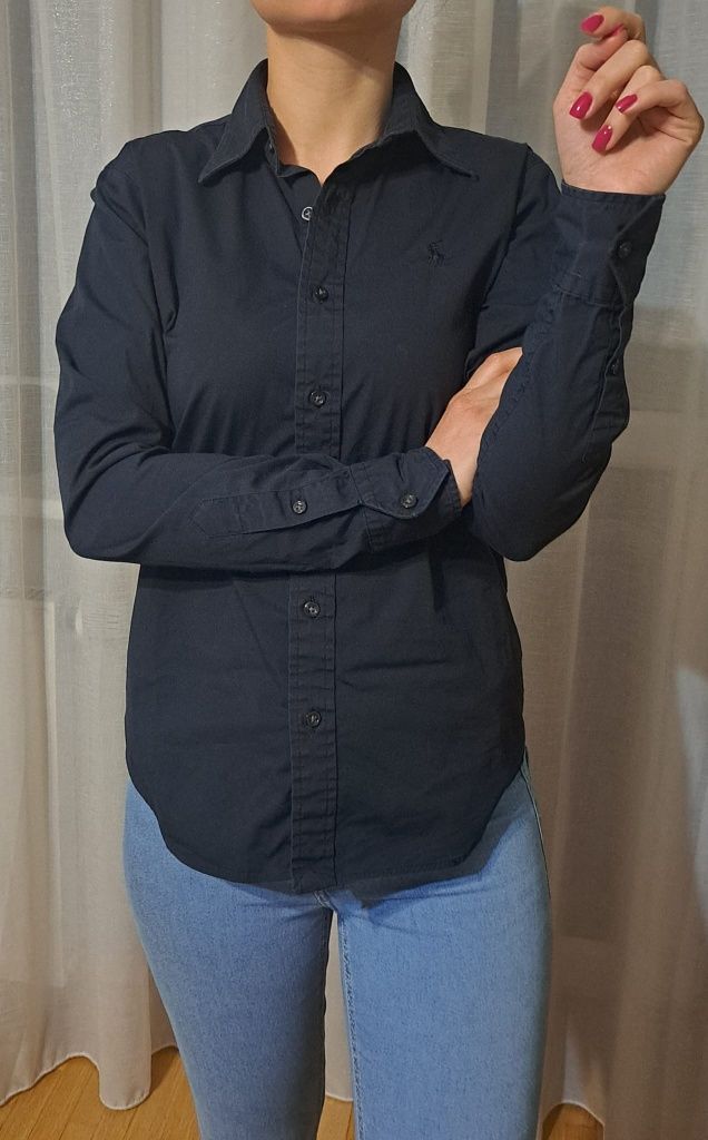 Koszula damska Ralph Lauren, czarna, gładka, S ,