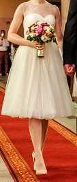 Sukienka ślubna krótka rozmiar XS