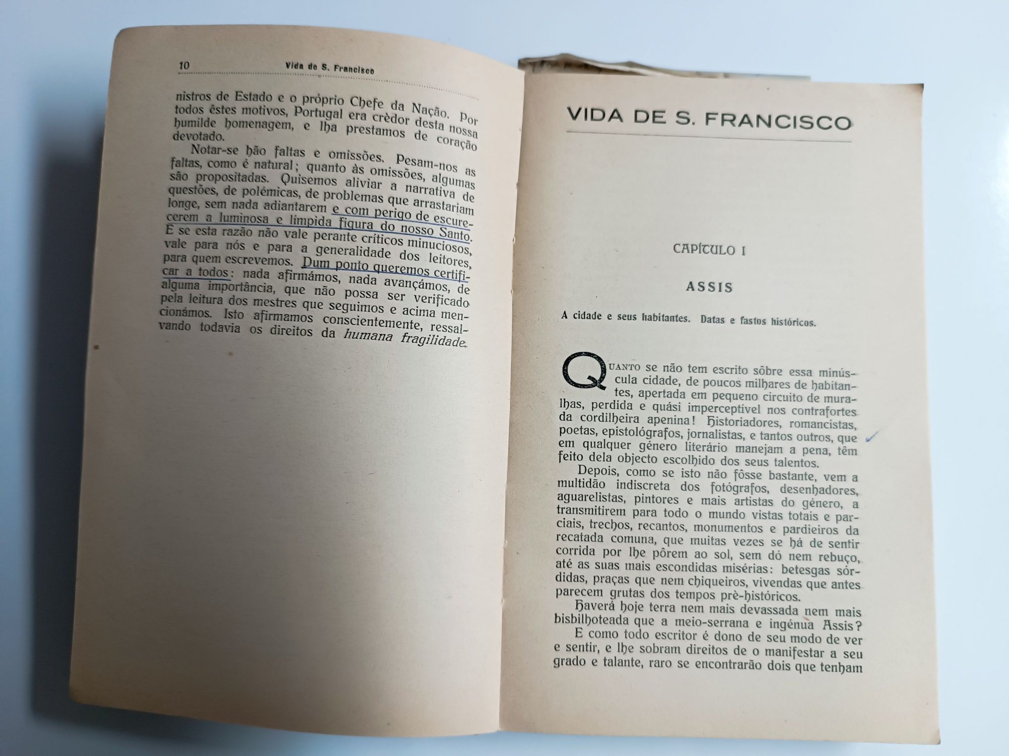 Livro "A Vida de S. Francisco de Assis"