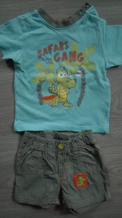 T-shirt, spodenki, komplety, spodnie i czapki rozmiar 74