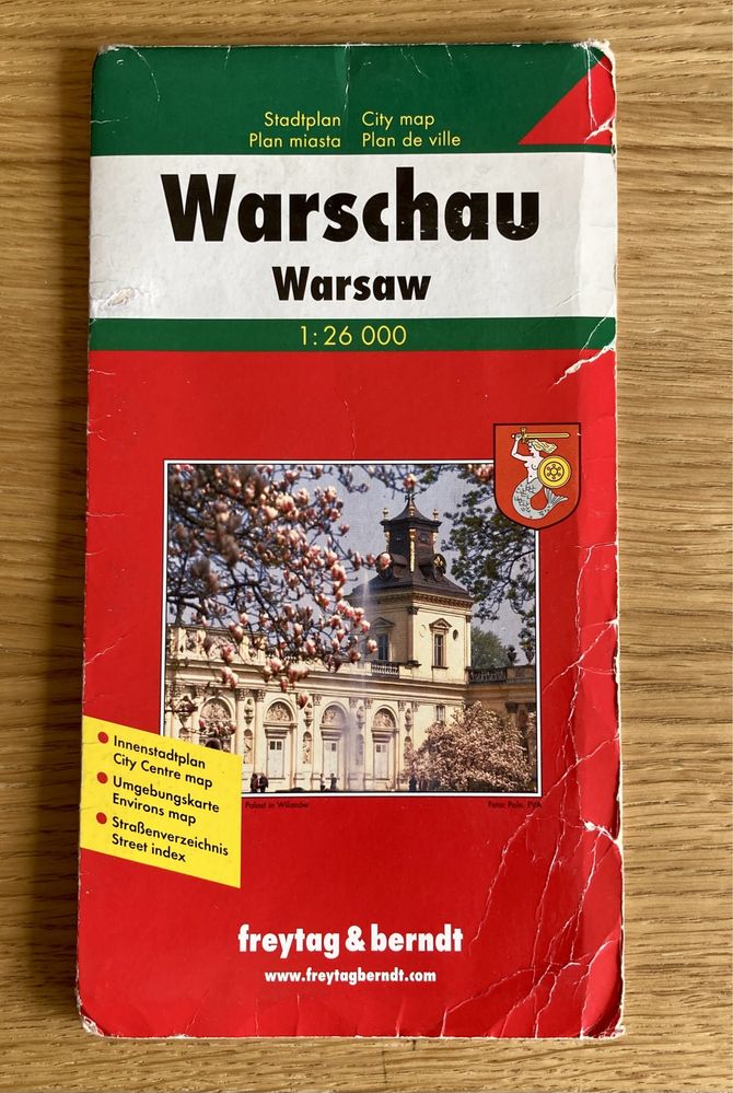 Mapa turystyczna Warszawa 1 : 26 000
