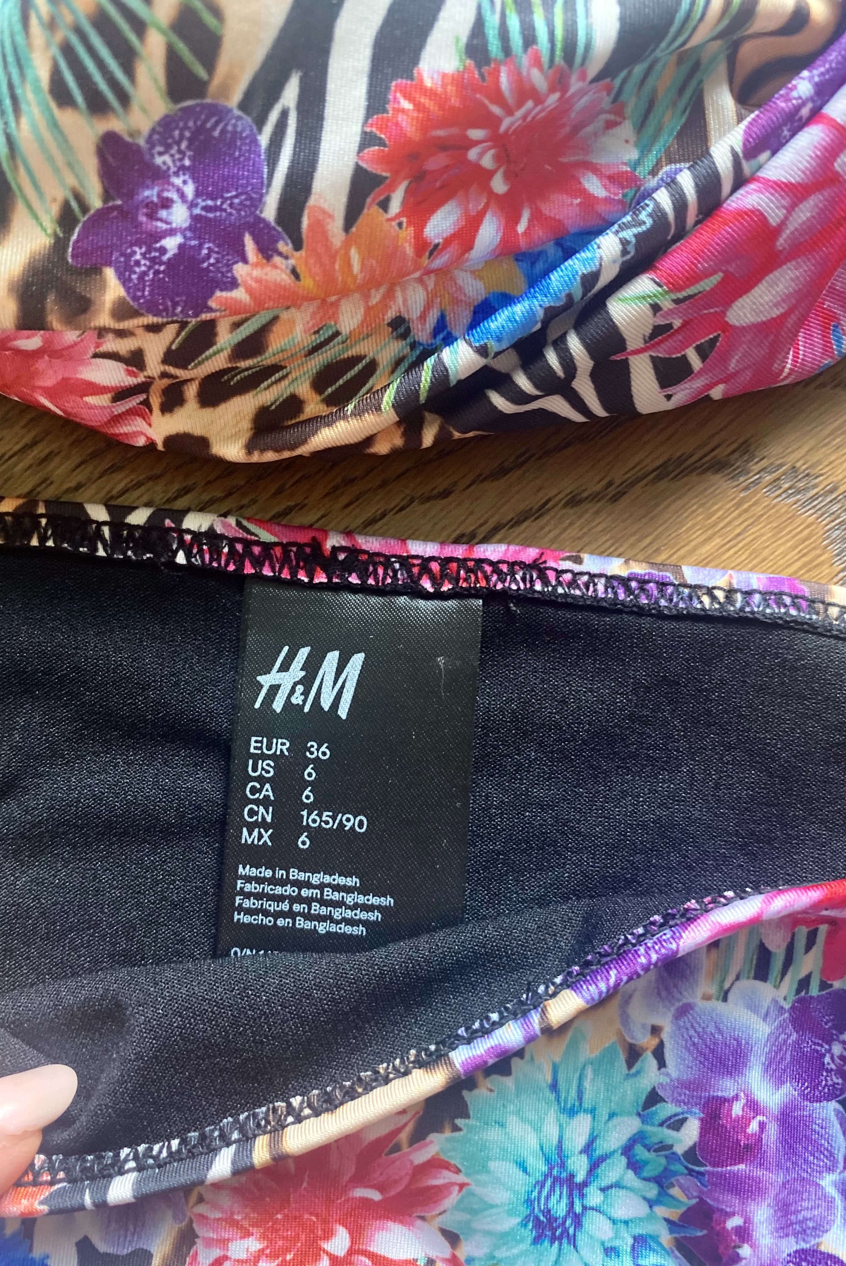H&m kostium strój kąpielowy bikini mega kolorowe piękny