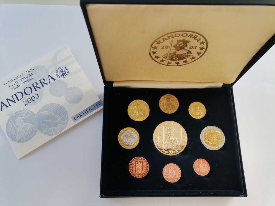 Set Conjunto Prueba Proba Essai Pattern - Andorra 2003 Proof
