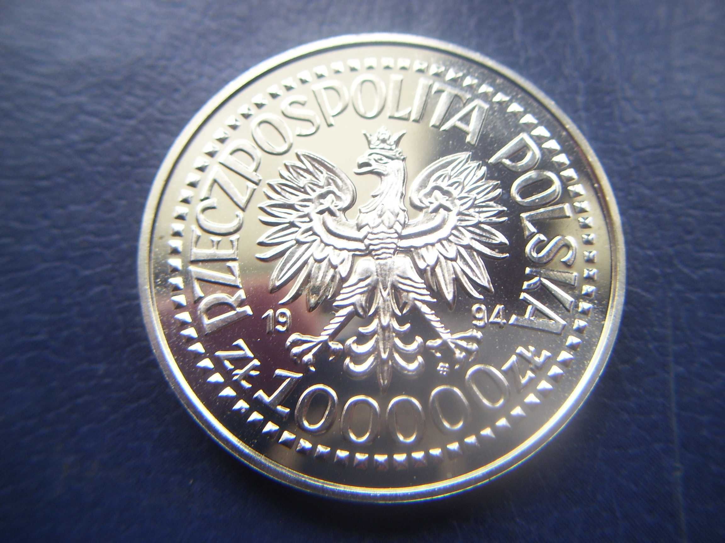 Stare monety 100000 zł 1994 Ag Powstanie Warszawskie  mennicza PRL E