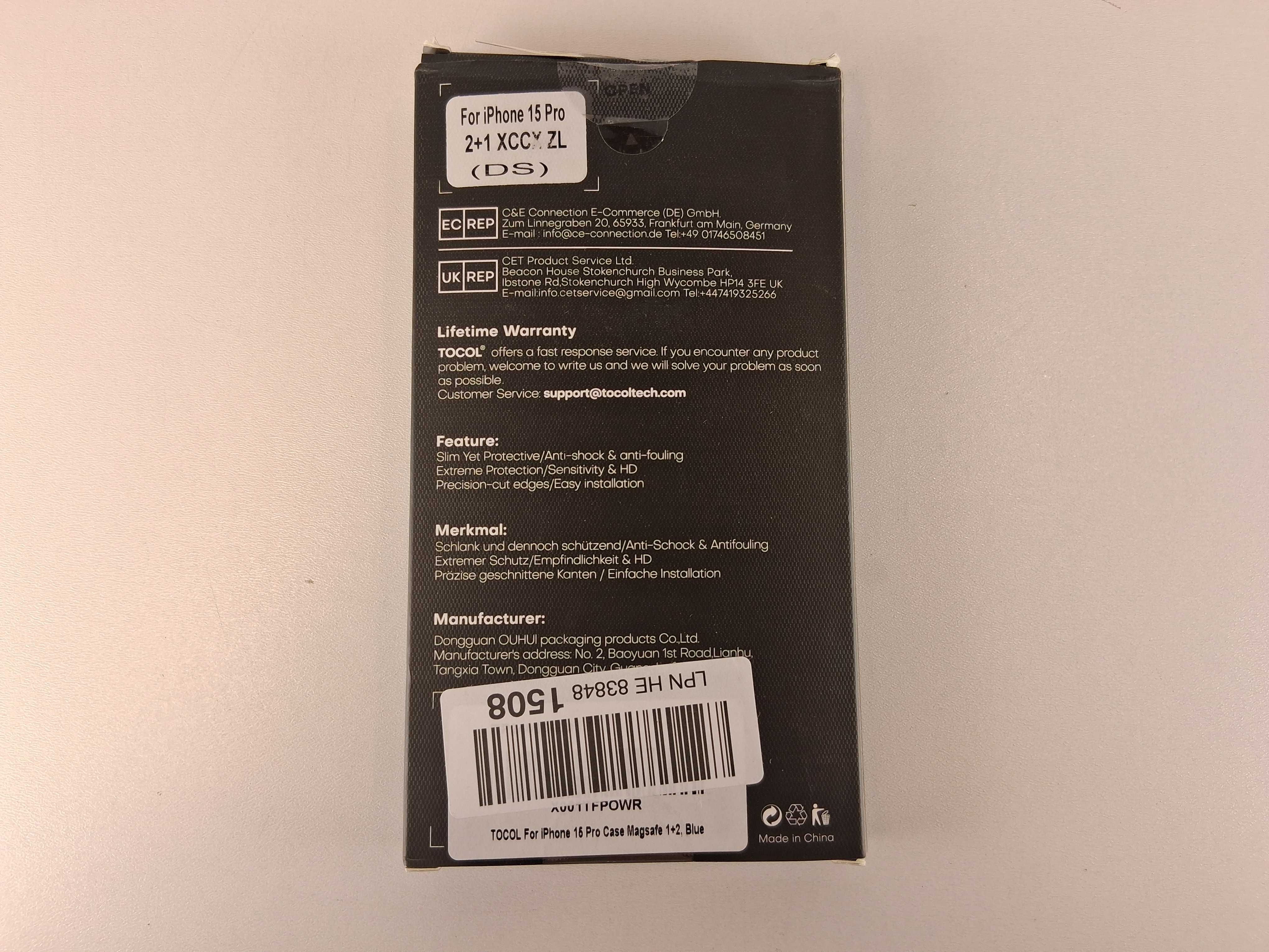 Y150 Etui Tocol MagSafe oraz Szkła Hartowane do iPhone 15 Pro 2+1