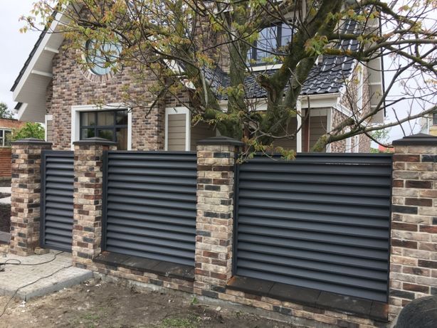 Ворота відкатні, Паркан Жалюзі, Брама металева