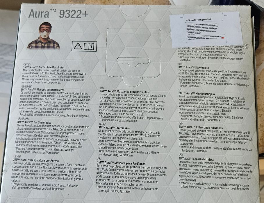 Półmaska filtrująca 3M 9322+ Aura