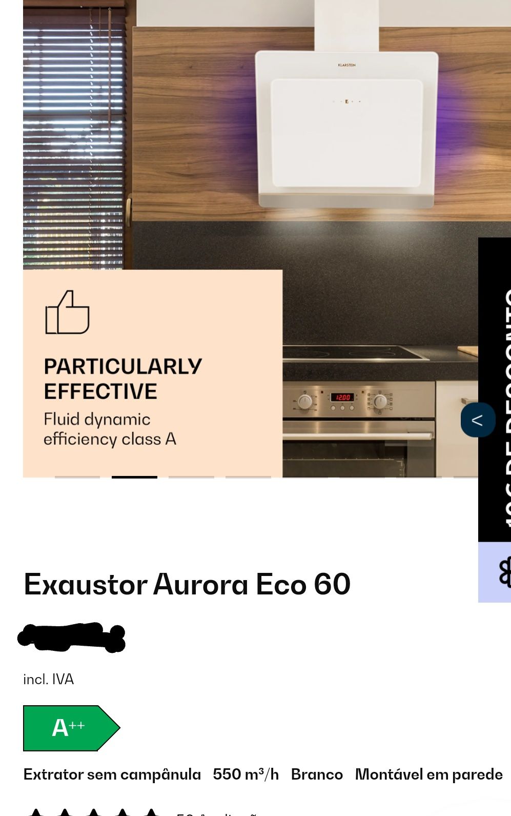Exaustor NOVO da Klarstein Aurora Eco 60