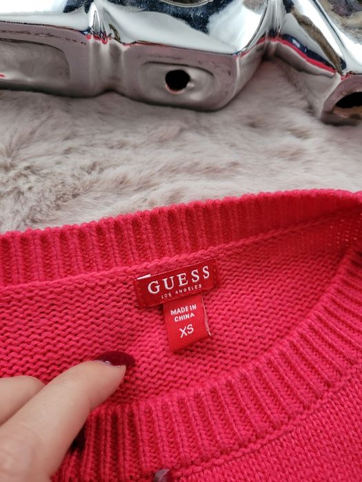 Sweter sweterek Guess xs cukierkowy róż