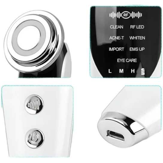 Masażer twarzy EMS Mezoterapia bezigłowa Lifting 7w1 do masażu Beauty