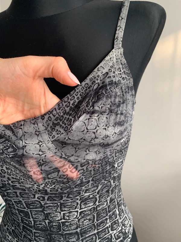 Desirée transparentne body y2k coquette top na ramiączkach 75B