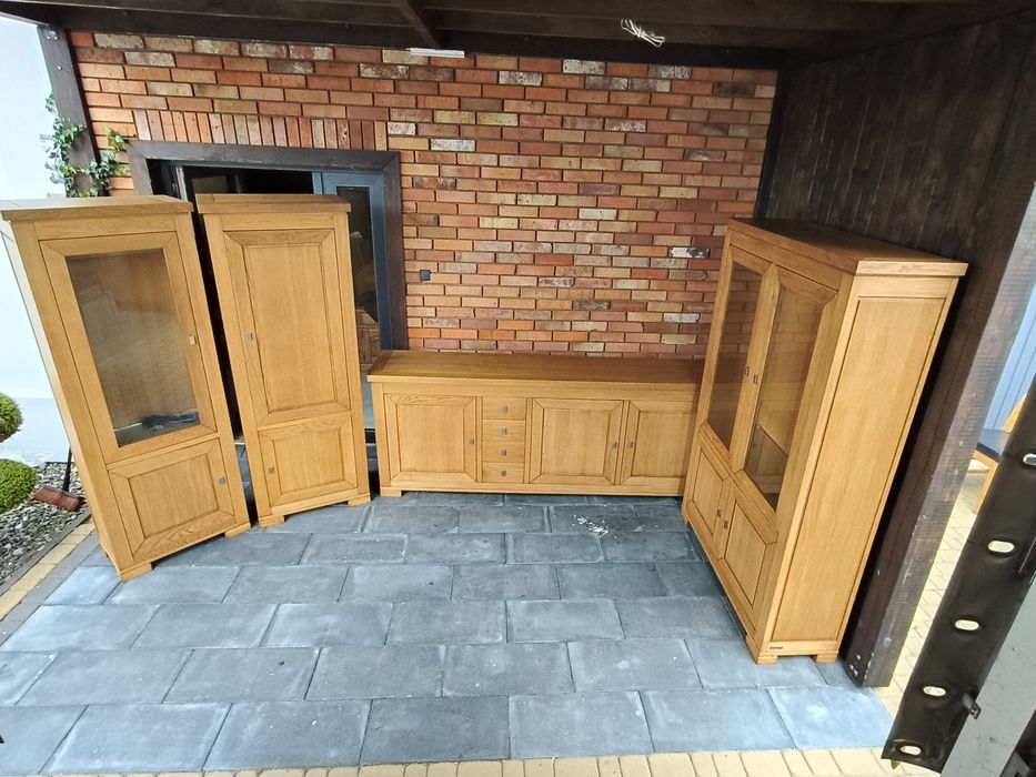 witryna  dębowa + szafka / meble holenderskie