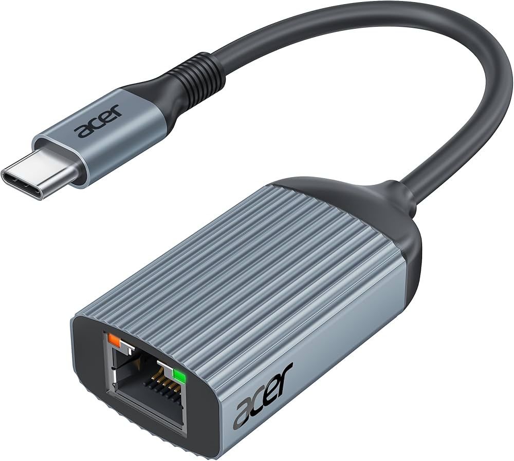 Acer USB-C LAN адаптер 1Gbps для ноутбука, планшета, Switch