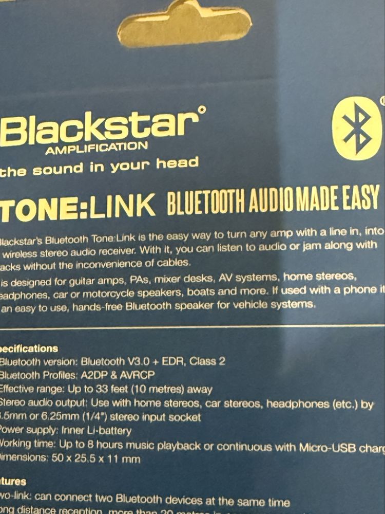Blackstar Tone Link Bluetooth audio made easy