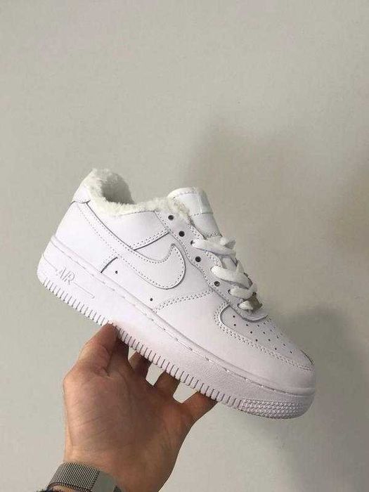 Зимові чоловічі кросівки Nike Air Force 1 - білі (43,44, 45 р)