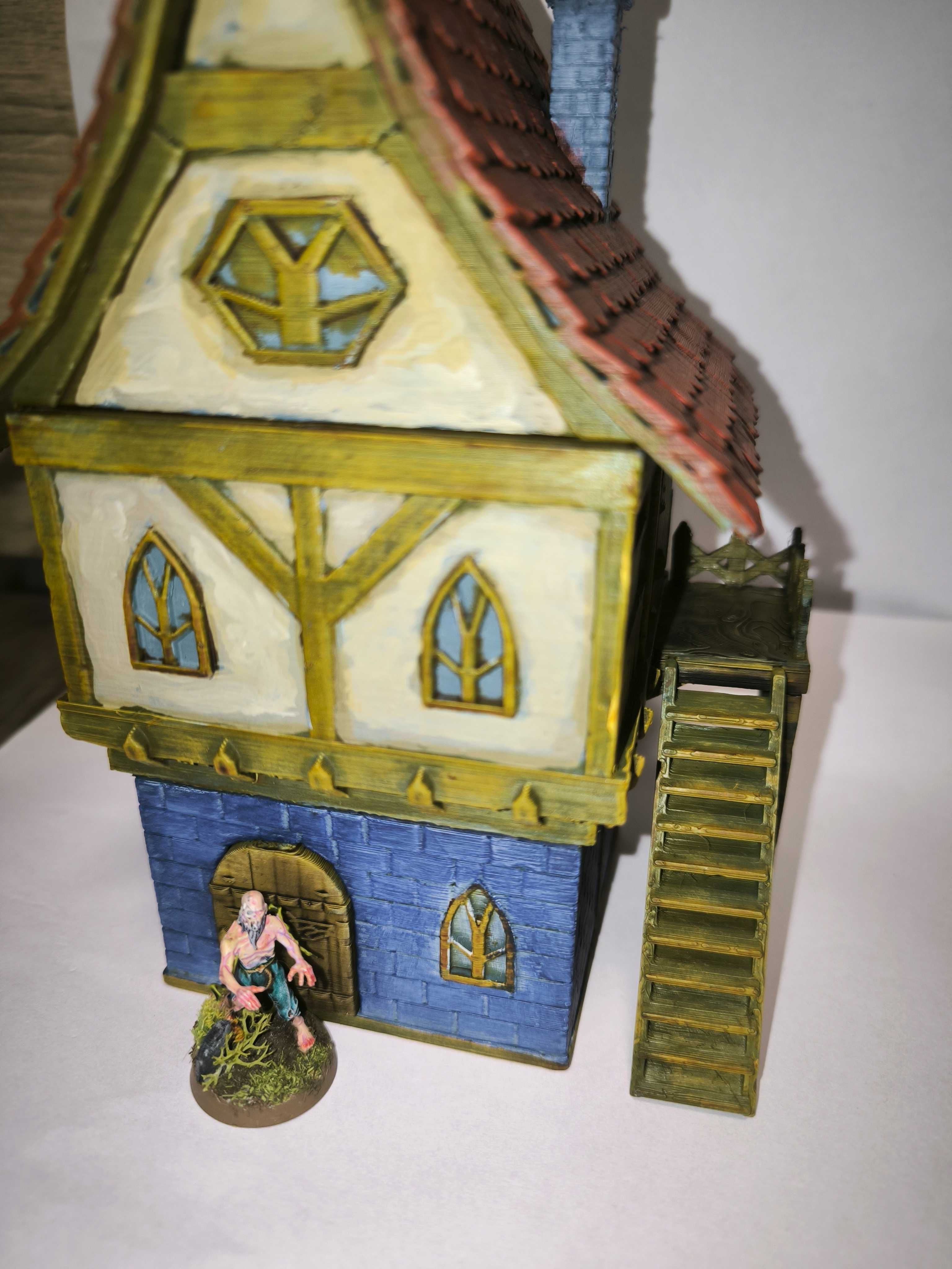 Healer House RPG Domek uzdrowiciel diorama makieta(pomalowany)