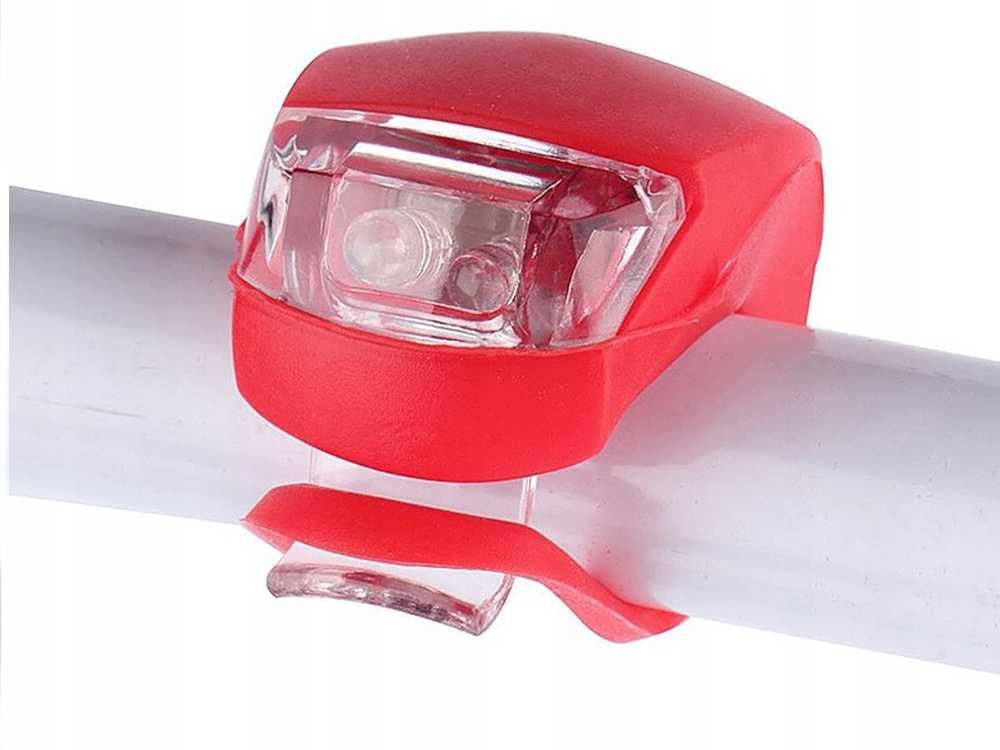 OŚWIETLENIE ROWEROWE LAMPKI 2 LED Przód i Tył Rower 2szt Silikonowe