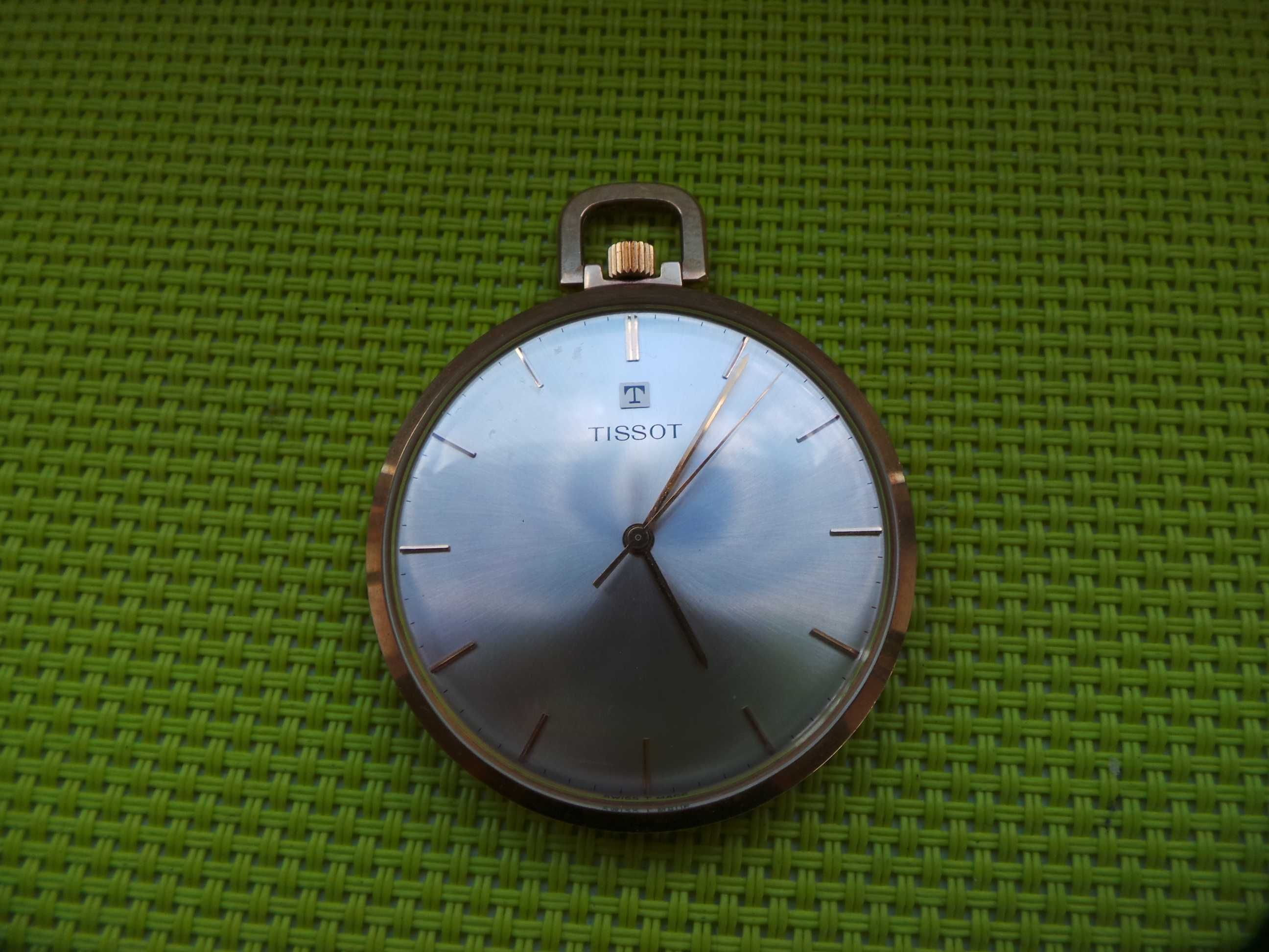 złoty zegarek kieszonkowy tissot 18k.