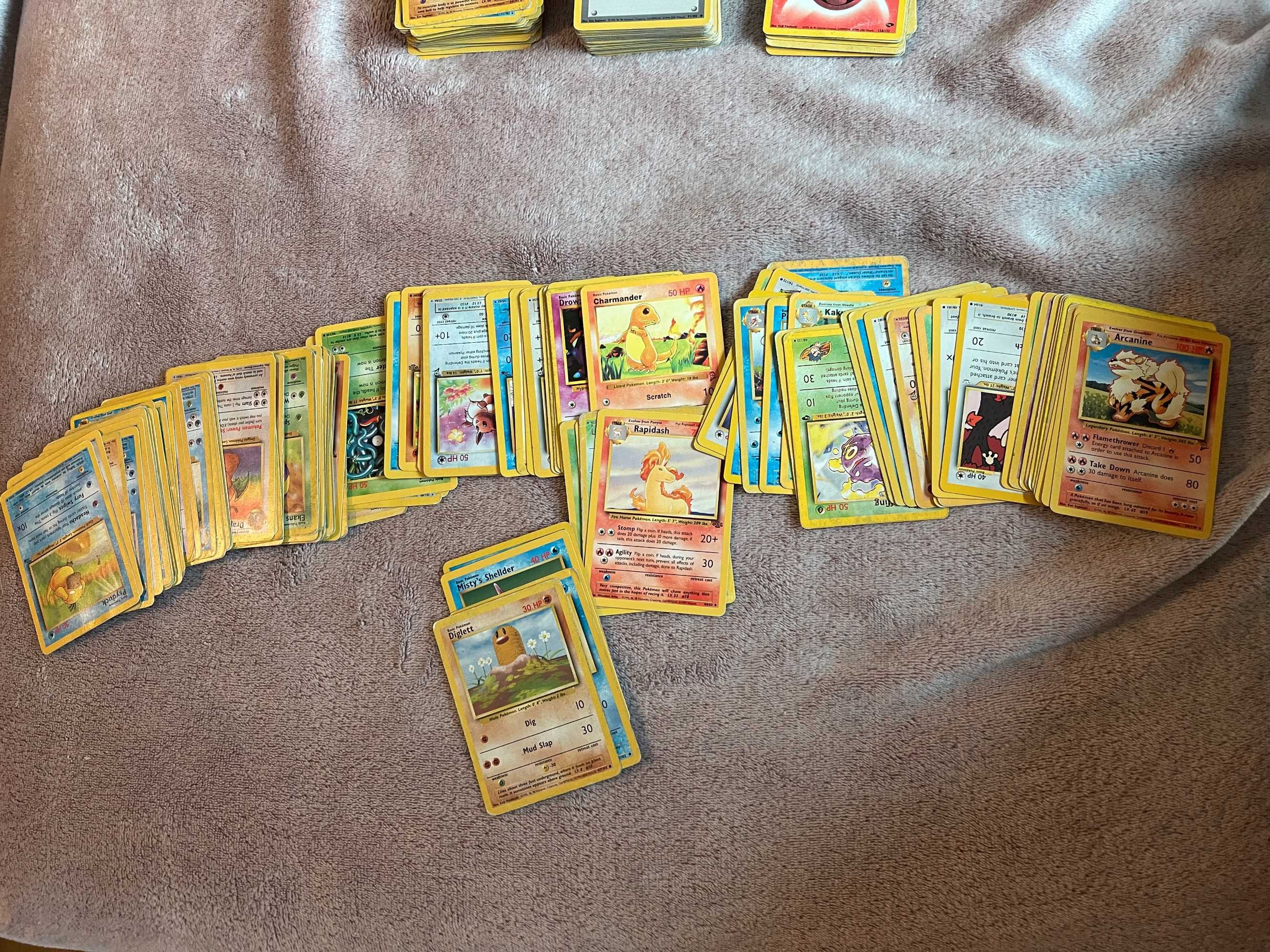 Stare oryginalne karty Pokemon TCG z dzieciństwa hologramy na sztuki