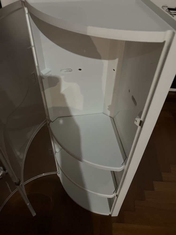 Estante de WC, para canto, com portas