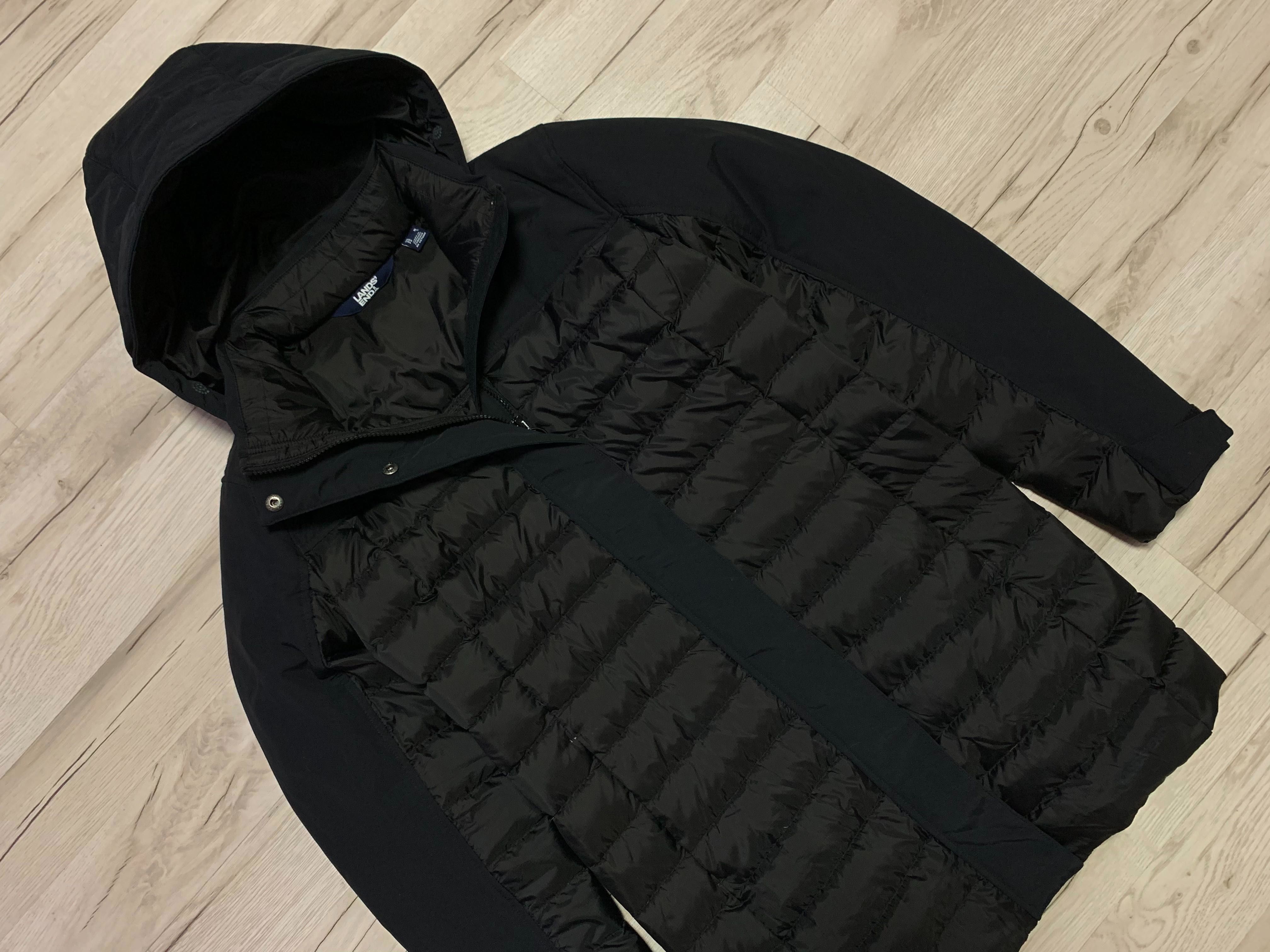 Lands' End_Kurtka Parka Płaszcz Damska Puchowa Pikowana Zima Kurtka_M