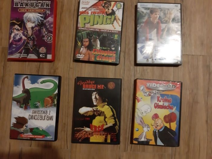 Filmy DVD:Ping,Chłopiec z dżungli,Bruce Lee,5dzieci i coś, Fuga