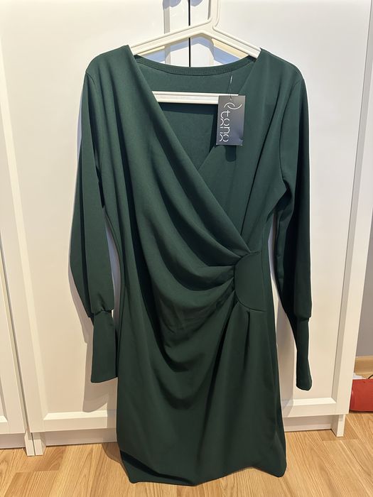 Sukienka butelkowa zieleń elegancka