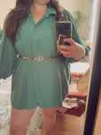 Tunika Zizi plus size z bufkami elegancka xl wiskozowa khaki