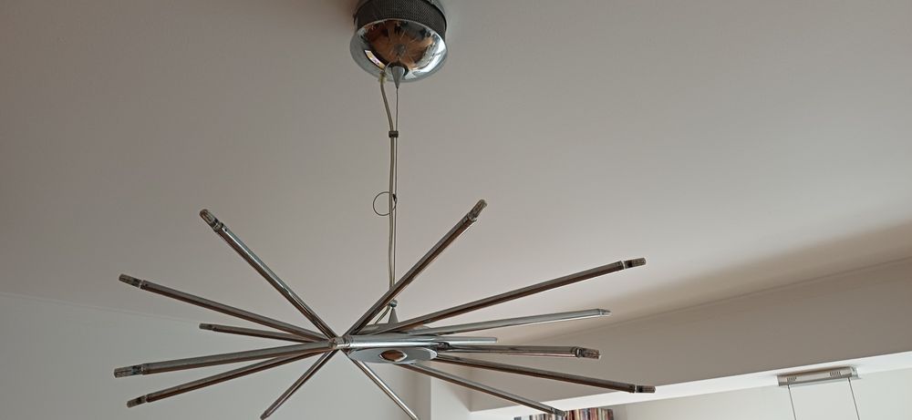 Candeeiro teto prateado