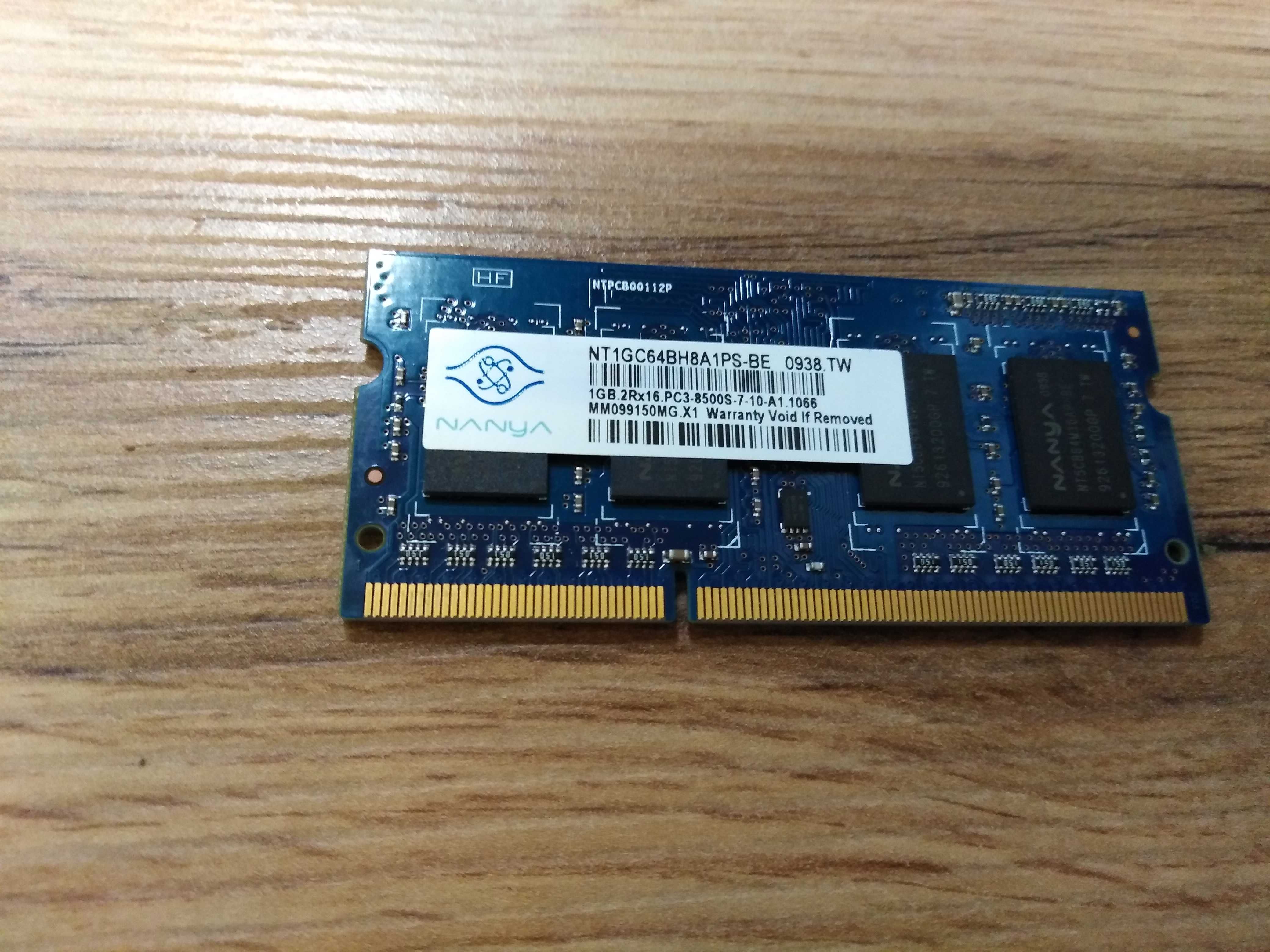 Оперативна пам'ять DDR3 1gb - 8500