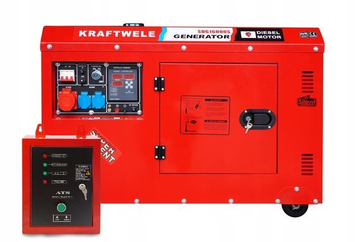 АКЦІА- Дизельний генератор 12.8 кВт/3-фаз/ATS АВР/ SDG16000S KRAFTWELE