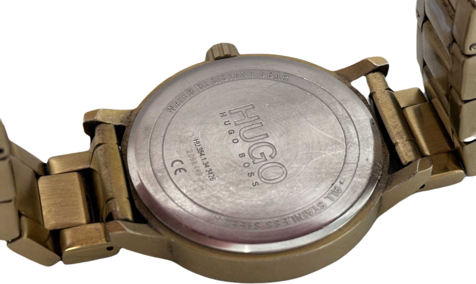 Zegarek męski Hugo Boss stand 153.0142 - rip kolor złoty