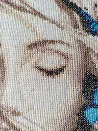 Obraz haftowany krzyżykowy twarz kobiety