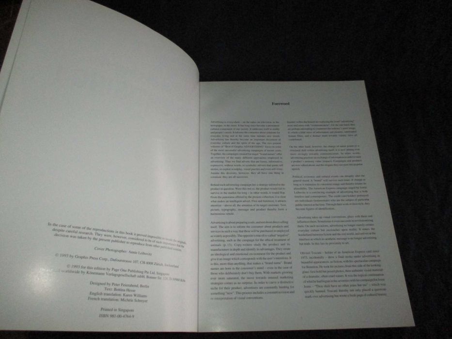 Livros Best of Graphis Advertising I e II