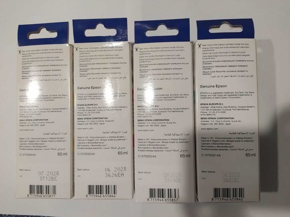 Чорнило Epson 103 чорний  Оригинальные чернила для принтера Эпсон