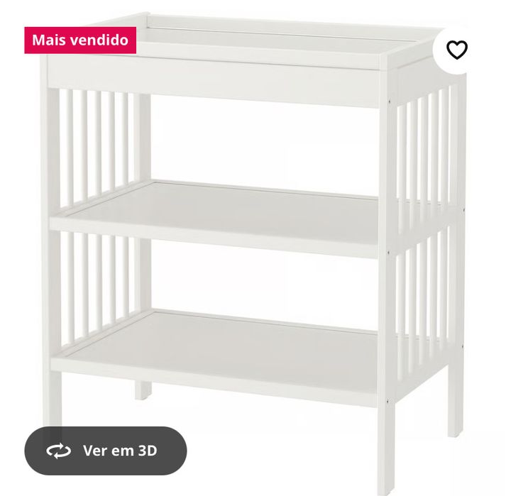 Vendo muda fraldas do ikea, com um mes de uso