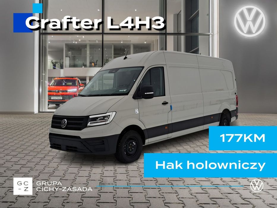 Volkswagen Crafter 35 Furgon, 2,0 TDI SCR 177KM,  6-bieg man., r.o: 4490 mm  Crafter L4H3 177KM / Leasing 102,9%