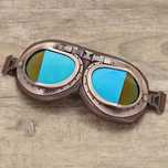 Gogle steampunk cosplay eko skóra fantasy retro kolorowe multicolor