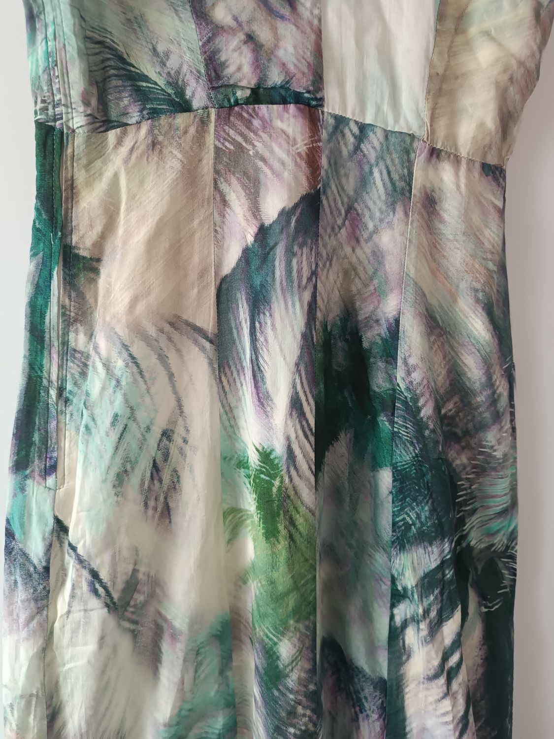 Letnia, kolorowa sukienka maxi Orsay r.34