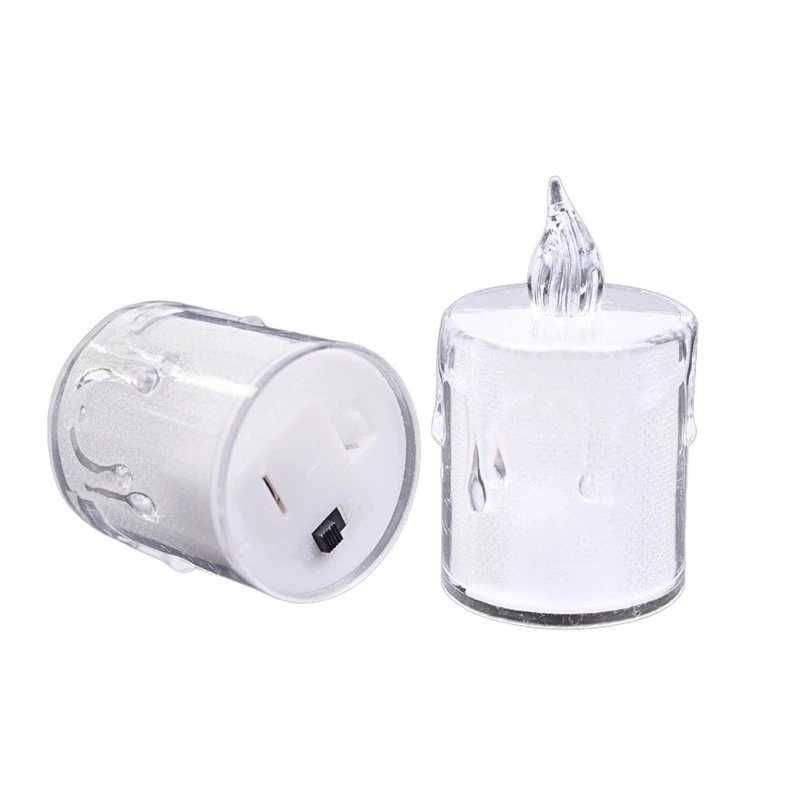 lampka świeca led świeczka wkład elektryczny do znicza płomienia 12szt