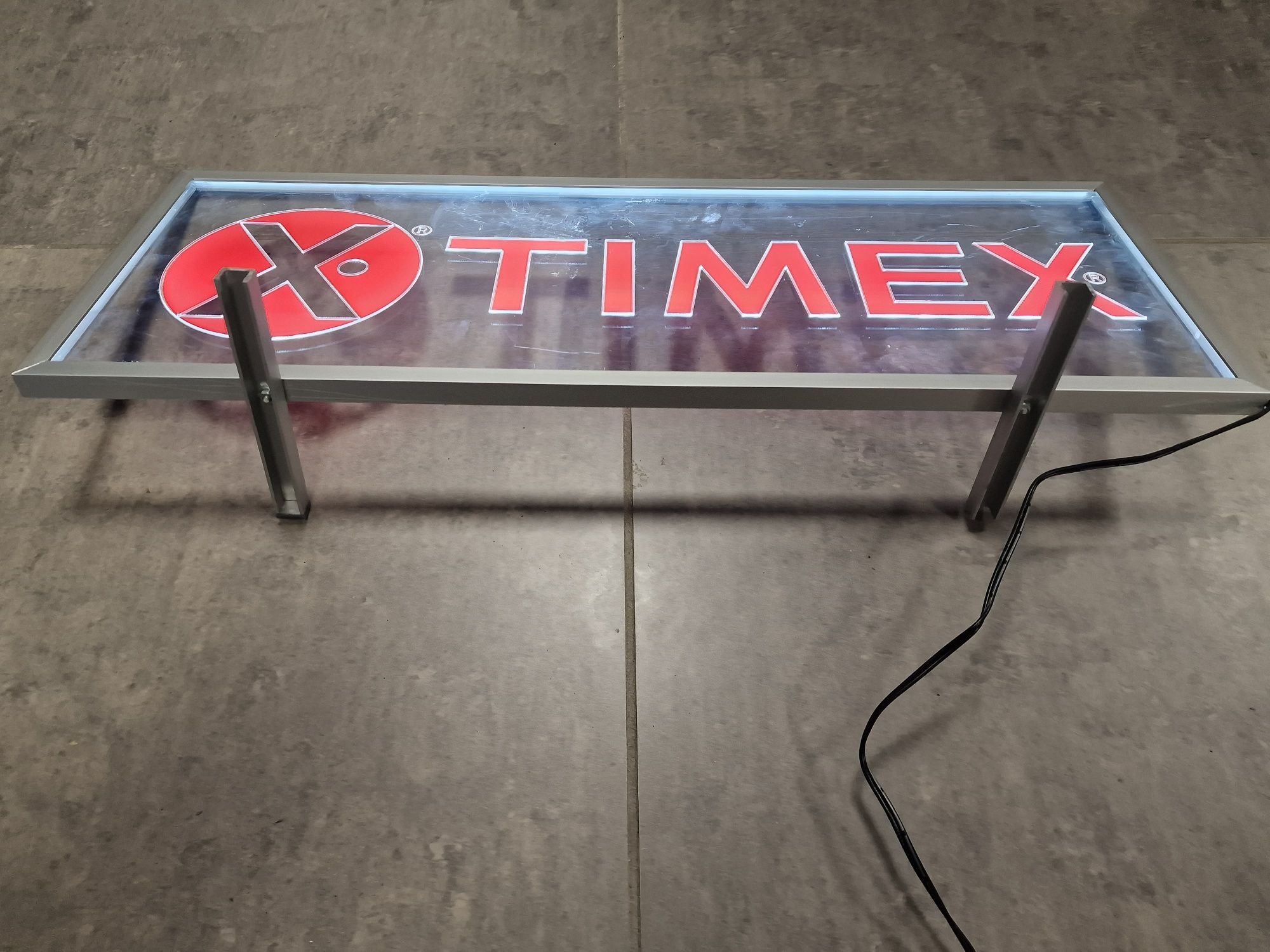 Kaseton świetlny Timex ,neon reklamowy Timex -gratka dla Kolekcjonerów